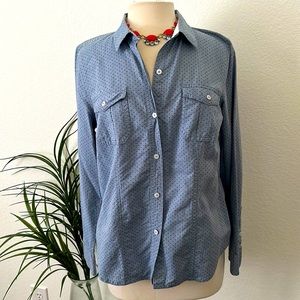 Nautica tiny polka dot button down